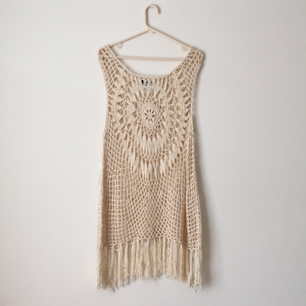 Netted boho tank top